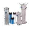 Portafiltros cartuchos y bolsas Portafiltro Shelco modelo 4FOS2-316, acero inoxidable 316, clamp, conexión 2", para 4 elementos de 2.5x20"